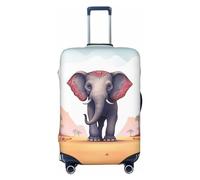 FHEBNDS Lucky Elephant Gepäckabdeckung, waschbar, TSA-geprüft, elastisch, Spandex, kratzfest, Reisegepäckabdeckung, passend für 45,7 - 81,3 cm Gepäck, Schwarz , S