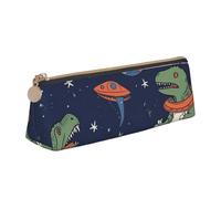 FHEBNDS Lustiges Astronauten-Make-up-Tasche für Damen und Herren, großes Federmäppchen, ästhetisches Federmäppchen, Münztasche, Leder-Kosmetiktasche mit Reißverschluss, Büro-Organizer, Reiseutensilien
