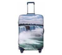 FHEBNDS Niagara Falls-Gepäckabdeckung, waschbar, TSA-geprüft, elastischer Elastan-Koffer-Schutz, kratzfest, Reisegepäckabdeckung, passend für 45,7 - 81,3 cm Gepäck, Schwarz , L