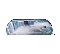 FHEBNDS Niagara Falls Make-up-Tasche für Damen und Herren, großes Federmäppchen, ästhetisches Federmäppchen, Münztasche, Leder-Kosmetiktasche mit Reißverschluss, Büro-Organizer, Reiseutensilien