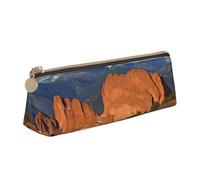 FHEBNDS Pikes Peak Colorado Make-up-Tasche für Damen und Herren, großes Federmäppchen, ästhetisches Federmäppchen, Münztasche, Leder-Kosmetiktasche mit Reißverschluss, Büro-Organizer, Reiseutensilien