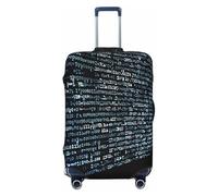 FHEBNDS Programmiercode-Gepäckabdeckung, waschbar, TSA-geprüft, elastisch, Spandex, kratzfest, Reisegepäckabdeckungen, passend für Gepäck von 45,7 - 81,3 cm, Schwarz , M