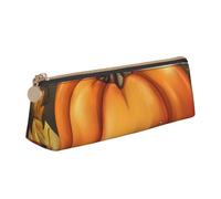 FHEBNDS Punmpkin Make-up-Tasche für Damen und Herren, großes Federmäppchen, ästhetisches Federmäppchen, Münztasche, Leder-Kosmetiktasche mit Reißverschluss, Büro-Organizer, Reiseutensilien