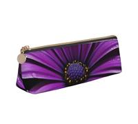 FHEDVBN Make-up-Tasche aus Leder mit Gänseblümchen-Motiv, für Arbeit, Büro, mit Reißverschluss, ästhetische Bleistift-Aufbewahrungstasche, tragbare Münztasche, Geldbörse für Reisen