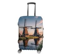 FHESDCW Dutch Windmill Gepäckabdeckungen für Koffer, waschbares Reisezubehör, Anti-Kratz- und Staubschutz, Kofferabdeckung, passend für 48,3 - 81,3 cm Gepäck, Stil:, M, Klassisch