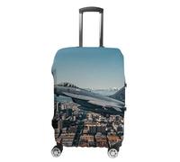 FHESDCW Fighter Jets Fly over Cities Gepäckhüllen für Koffer, waschbares Reisezubehör, Anti-Kratz- und Staubschutz, Kofferabdeckung, passend für 48,3-81,3 cm Gepäck, Stil:, M, Klassisch