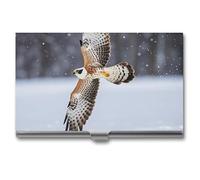 FHESDCW Flying White Eagle Visitenkartenetui für Männer & Frauen, professionelles Kartenetui mit Schnallenstil, kompaktes und tragbares Metalletui für Büroangestellte, Stil, Einheitsgröße, klassisch