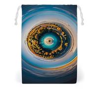 FHESDCW Heavenly Eye Kordelzugbeutel aus Segeltuch, wiederverwendbare Reise-Schmuckbeutel, waschbare Aufbewahrungsbeutel für Geschenk, Süßigkeiten, Kosmetik, 12 x 18 cm