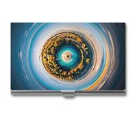 FHESDCW Heavenly Eye Visitenkartenetui für Männer & Frauen, professionelles Kartenetui mit Schnallenstil, kompaktes und tragbares Metalletui für Büroangestellte, Stil, Einheitsgröße, klassisch