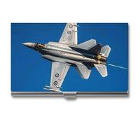 FHESDCW Jet Fighter Visitenkartenetui für Männer & Frauen, professionelles Kartenetui mit Schnallenstil, kompaktes und tragbares Metalletui für Büroangestellte, Stil, Einheitsgröße, klassisch