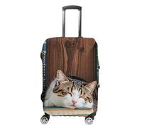 FHESDCW The Kitten Sleeps Gepäckhüllen für Koffer, waschbares Reisezubehör, kratz- und staubgeschützt, passend für 48,3 - 81,3 cm Gepäck, Stil:, L, Klassisch