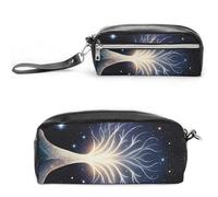FHESDCW The Tree of Psychic Life Federmäppchen, großes Fassungsvermögen, mit Reißverschluss, wasserdichte Kosmetiktasche für Reisen, Vintage-Leder-Federmäppchen für Damen und Herren