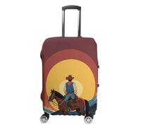 FHESDCW West Cowboy Gepäckabdeckungen für Koffer, waschbares Reisezubehör, Anti-Kratz- und Staubschutz, Kofferabdeckung, passend für 48,3 - 81,3 cm Gepäck, Stil, L, Classic