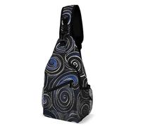 FHPCE Sling Rucksack Crossbody für Mann Frau Draw A Swirl Muster Crossbody Verstellbare Brusttasche, Zeichnen Sie ein Wirbelmuster, 38x20cm