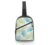 FHPCE Sling Rucksack Crossbody für Mann und Frau, schwingt in der Brise, Crossbody, verstellbare Brusttasche, Blatt Outline Doodle, Einheitsgröße