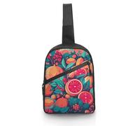 FHPCE Sling Rucksack Crossbody für Mann und Frau, schwingt in der Brise, Crossbody, verstellbare Brusttasche, Obst und Gemüse, Einheitsgröße