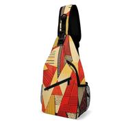 FHPCE Sling-Rucksack für Mann und Frau, Draw A Swirl Muster, Crossbody, verstellbare Brusttasche, Drucke im afrikanischen Stil, 38x20cm