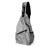 FHPCE Sling Rucksack für Mann und Frau, geometrische Muster, Crossbody, verstellbare Brusttasche, Viele geschwungene Linien, 38x20cm