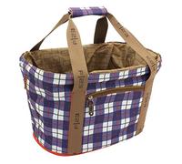 FI23 Einkaufskorb, Integrierte Schutzabdeckung, 42 x 27 x 26 cm, Ca. 20 Liter, Ergonomische Form, Shoppers' Delight, Check, Blau, 84110-8