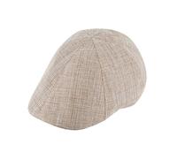 fiebig 6-Panel Cap | Flatcap mit flexiblem Gummizug | Schirmmütze (59-L, Beige)