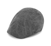 fiebig 6-Panel Cap Washed Cotton | Flatcap aus gewaschener Baumwolle | Schirmmütze (as3, Numeric, Numeric_57, Anthrazit)