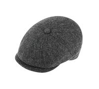 fiebig 8-Panel Cap Schurwolle | Schirmmütze aus Wolle | Bakerboy mit Schirm (60-XL, Anthrazit)