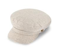 fiebig Austin Schiffermütze mit Leinenband | Mütze aus Leinenmix mit Schirm | Schirmmütze mit Baumwollfutter für das ganze Jahr (56-M, Beige)