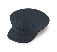 fiebig Austin Schiffermütze mit Leinenband | Mütze aus Leinenmix mit Schirm | Schirmmütze mit Baumwollfutter für das ganze Jahr (62-XXL, Marineblau)