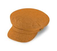 fiebig Austin Schiffermütze mit Leinenband | Mütze aus Leinenmix mit Schirm | Schirmmütze mit Baumwollfutter für das ganze Jahr (58-L, Cognac)