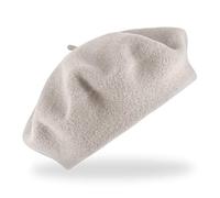 fiebig Baske aus 100% Reiner Schurwolle | Baskenmütze in One Size & Woolmark Qualität | Wollbaske in vielen Farben Made in Europe (Natur)