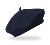 fiebig Baske aus 100% reiner Wolle | Barett in One Size & Woll Qualität | Wollbaske in vielen Farben (One Size, Blau)