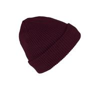 fiebig Beanie Rippstrick | Umschlagmütze mit 3M Thinsulate | Unisex Strickmütze (One Size, Bordeaux)