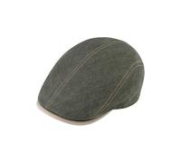 fiebig Brighton Flatcap aus Leinen | Schirmmütze mit Baumwollfutter | Schiebermütze mit Kontrastnähten | Made in Italy