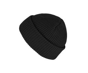 fiebig Dockermütze Sustainable | Umschlagmütze aus recyceltem Polyester & Acryl | Unisex One Size Strickmütze (Schwarz)