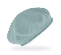 fiebig Feinstrickbaske mit Rollrand | Barett in OneSize aus Baumwolle | Leichte Wollbaske in vielen Farben (One Size, Jeansblau)