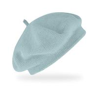 fiebig Feinstrickbaske mit Zipfel | Barett in OneSize aus Baumwolle | Leichte Wollbaske in vielen Farben (One Size, Jeansblau)