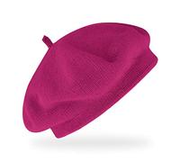 fiebig Feinstrickbaske mit Zipfel | Barett in OneSize aus Baumwolle | Leichte Wollbaske in vielen Farben (One Size, Pink)