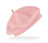 fiebig Feinstrickbaske mit Zipfel | Barett in OneSize aus Baumwolle | Leichte Wollbaske in vielen Farben (One Size, Rose)