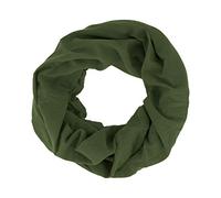 fiebig Funktionstuch | Elastisches Halstuch für Damen & Herren in Größe 47 x 35 cm | Schlauchschal für verschiedene Tragevarianten (One Size, Olivgrün)