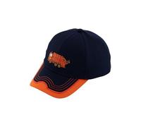fiebig Kappe mit Stickerei | Baseballcap mit Aufnäher | Kinder Baseballkappe mit Klettverschluss (53, Orange)
