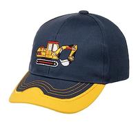 fiebig Kappe mit Stickerei | Baseballcap mit Trecker, Bagger & Pferde Aufnäher | Verstellbare Kinder Baseballkappe mit Klettverschluss (55, Mais)
