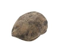 fiebig Kilian Flatcap Pigskin mit Baumwollfutter | Schirmmütze aus Leder für das ganze Jahr | Lederkappe mit Schirm (DE/NL/SE/PL, Numerisch, 63, Braun)