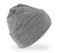 fiebig Kopli Beanie Sustainable | Umschlagmütze aus recyceltem Polyester & Acryl | Unisex One Size Strickmütze (Hellgrau)