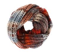 fiebig Loop | Strick Loop in toller Farbkombination | Sehr angenehmes Material mit Wolle | Made in Italy (Zimt)