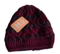 Fiebig Mütze Strickbeanie mit Blumenrosette