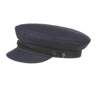 fiebig Original Elbsegler Mütze für Herren & Damen | Klassische gefütterte Kapitänsmütze | traditionelle Matrosenkappe aus Tuch | Schirmmütze mit Kordel, Visor und Ankerknöpfen (59-L, blau)