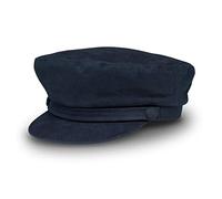 fiebig Schiffermütze für Damen & Herren | Schlichte Kapitänsmütze mit Schirm| Traditionelle Matrosenkappe aus 100% Baumwolle | Klassische Schirmmütze für das ganze Jahr (54-S, blau)