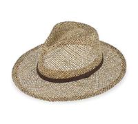 fiebig Traveller Seegrashut für Damen & Herren | Sonnenhut aus 100% Seegras | Sommerhut mit Kunstlederband in Farbe Natur