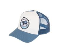 fiebig Truckercap Sky Pioneers | Baseballcap mit Aufnäher | Baseballkappe mit Mesh (Flexsize S, Jeansblau)