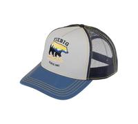 fiebig Truckercap Wild Spirit | Baseballcap mit Aufnäher | Baseballkappe mit Mesh (Flexsize M, Blau)